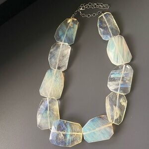 Faceted Natural Stone Statement Necklace